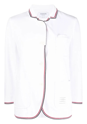 Thom Browne tech twill blazer jacket - White