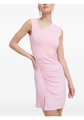 HUGO asymmetric logo-detail mini dress - Pink