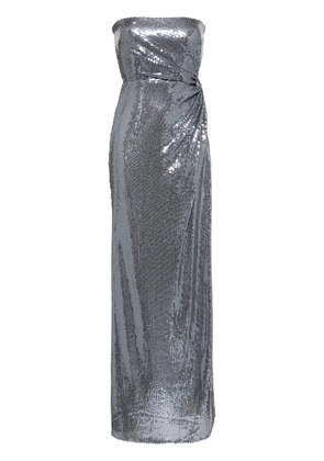 Alex Perry twisted sequinned gown - Metallic