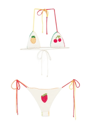 Leslie Amon Tutti Frutti bikini - White