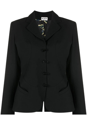 Alaïa Pre-Owned 1991-1992 notched lapels skirt suit - Black