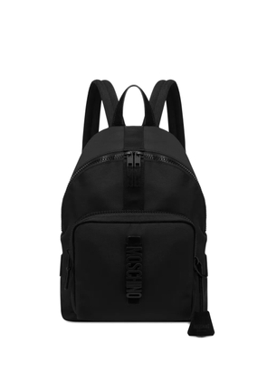 Moschino logo lettering backpack - Black