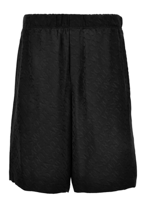 Versace Jeans Couture Versace Allover logo-print elasticated-waist shorts - Black
