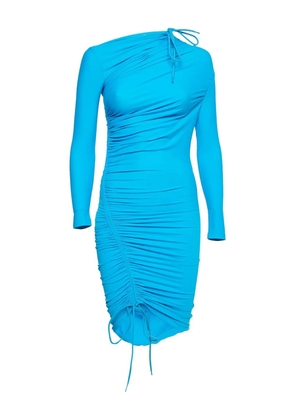 Balenciaga Pre-Owned ruched long-sleeve mini dress - Blue