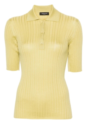 Fabiana Filippi ribbed-knit polo shirt - Green