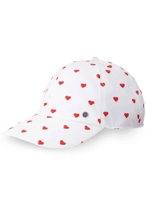 Maison Michel heart-print cap - White