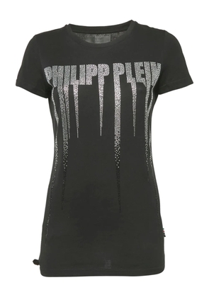 Philipp Plein 2024 Rhinestone Logo T-shirt - Black