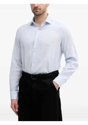 Paul & Shark micro-check long-sleeved shirt - Blue