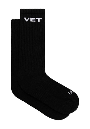 VETEMENTS logo-detail socks - Black