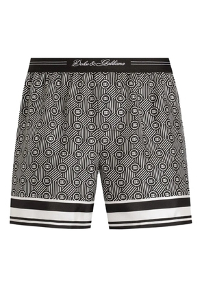 Dolce & Gabbana logo-jacquard patterned boxers - Black