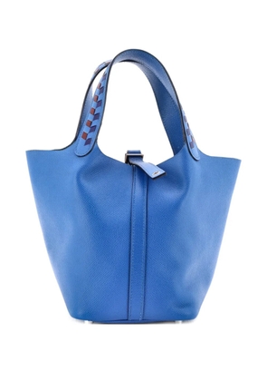Hermès Pre-Owned Picotin Lock Bag Tressage Epsom PM bucket bag - Blue
