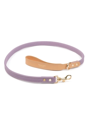 Sporty & Rich logo-stamp leather dog leash - Purple