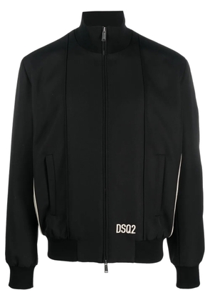 DSQUARED2 stripe-trim bomber jacket - Black