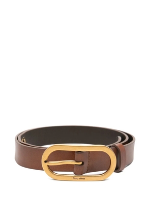 Miu Miu oval buckle belt - Brown