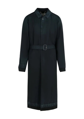 Maison Margiela belted pointed-collar coat - Black