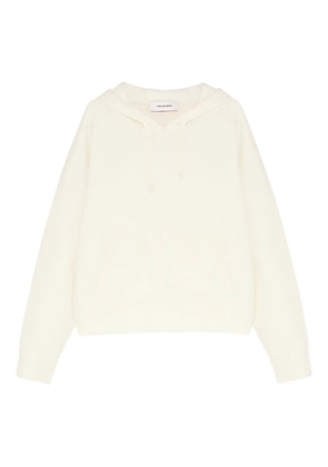 Yves Salomon hooded pocket sweater - White
