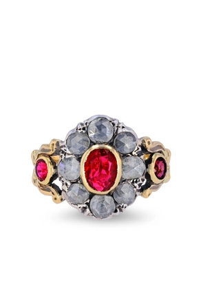 Pragnell Vintage 1790s 18kt yellow gold Georgian ruby and diamond ring