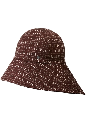 Maison Michel Julianne logo-print bucket hat - Brown