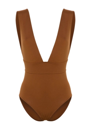 ERES Pigment V-neck swimsuit - Brown