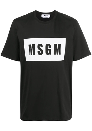 MSGM logo-print cotton T-shirt - Black