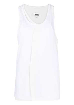 MM6 Maison Margiela Spliced asymmetric tank top - White