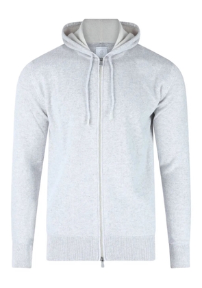 Eleventy cashmere zip-fastening hoodie - Grey