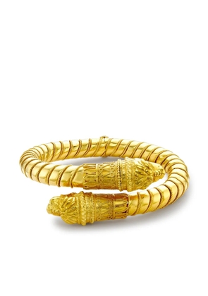 Pragnell Vintage Scythian style dragon heads hinged bangle - Gold