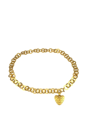 CHANEL Pre-Owned 1995 chain-heart belt - Gold