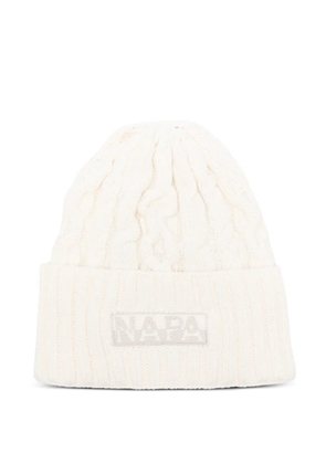 Napapijri cable-knit beanie - Neutrals