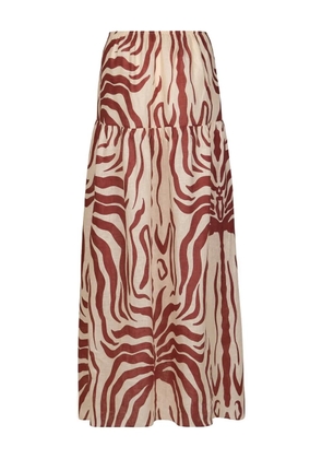 Johanna Ortiz Bohemia tiered skirt - Neutrals