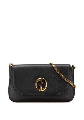 Gucci Pre-Owned 2000-2015 Medium Leather 1973 Chain shoulder bag - Black