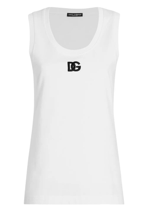 Dolce & Gabbana DG logo tank top - White