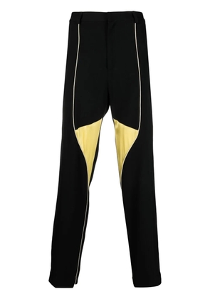 Wales Bonner colour-block straight trousers - Black