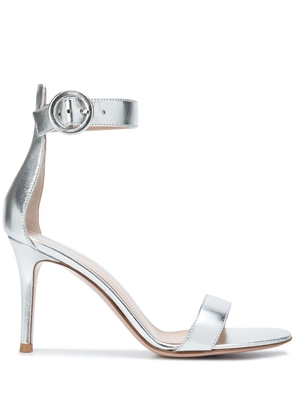Gianvito Rossi Portofino 85mm leather sandals - Silver