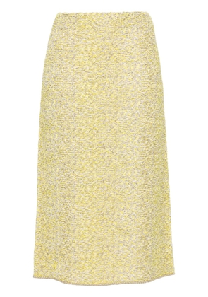Fabiana Filippi straight tweed midi skirt - Yellow
