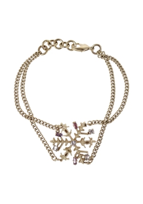 CHANEL Pre-Owned 2005 snowflake chain bracelet - Gold