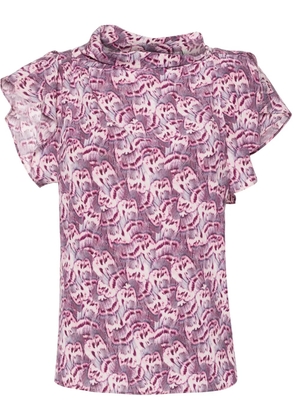 ISABEL MARANT Valency asymmetric silk blouse - Purple