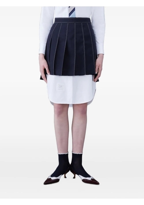 Thom Browne pleated mini skirt - Blue