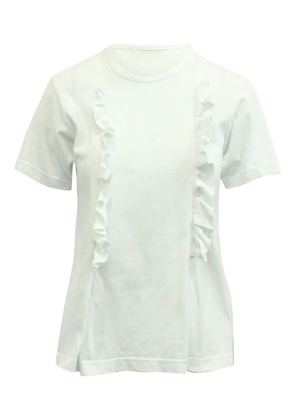 Comme Des Garçons ruffle-detail T-shirt - White