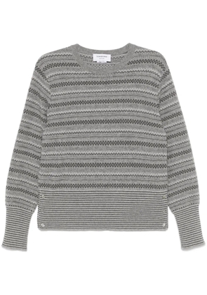 Thom Browne Fairisle jacquard cashmere sweater - Grey