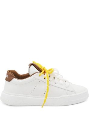 Miu Miu chunky leather sneakers - White