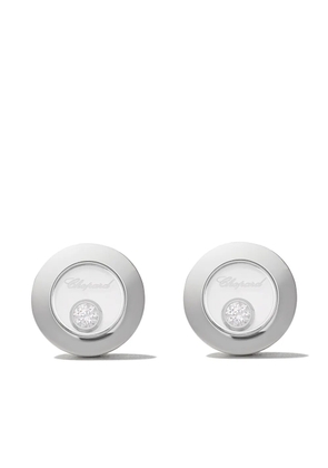 Chopard 18kt white gold Happy Diamonds Icons ear pins - Silver