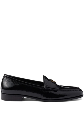 Prada patent-leather loafers - Black