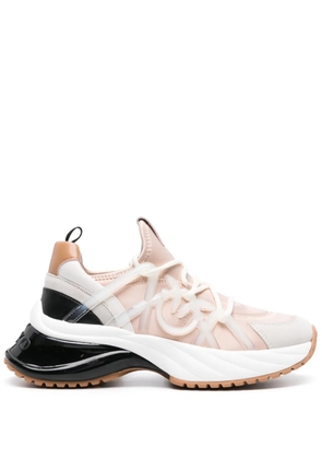 PINKO Love Birds-embellished sneakers - Neutrals