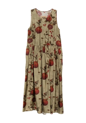 Uma Wang pomegranate-print sleeveless dress - Green