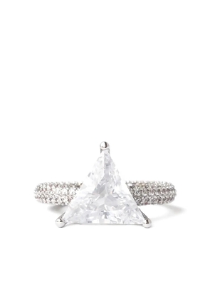 Izabel Display Mega Triangle pavé ring - Silver