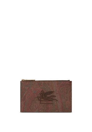 ETRO paisley-print cotton-blend wallet - Brown