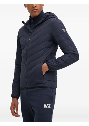 Ea7 Emporio Armani hooded quilted jacket - Blue