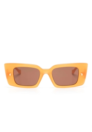 Nanushka Carmel rectangle-frame sunglasses - Orange