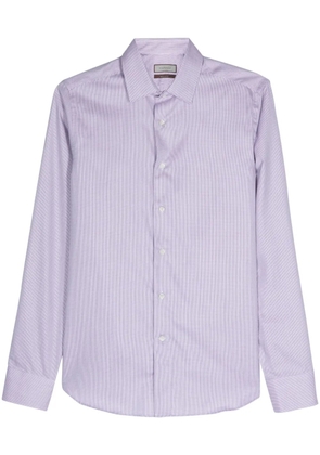 Canali geometric-pattern cotton shirt - Pink